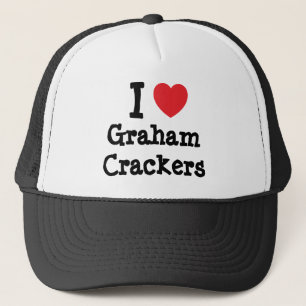 Ik hou van Graham Crackers hart T-Shirt Trucker Pet