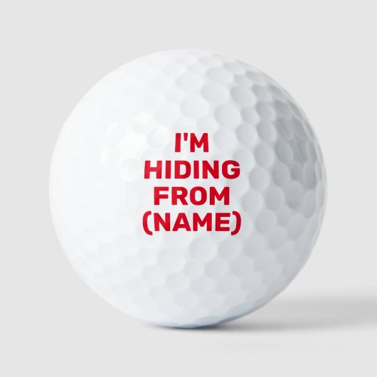 Ik hou van, grappige aangepaste persoonlijke golfballen (Voorkant)