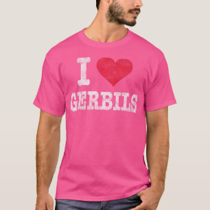 Ik hou van grappige gerbils t-shirt