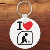 Ik hou van grasschalen sleutelhanger (Voorkant)