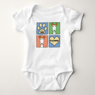 Ik hou van Greyhounds Romper