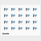Ik hou van Griekenland Ronde Sticker (Vel)