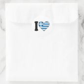 Ik hou van Griekenland Ronde Sticker (Tas)