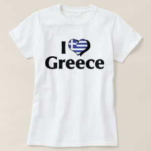 Ik hou van Griekse vlag T-shirt