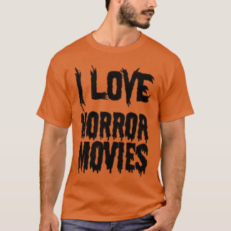 Ik hou van griezelfilms Grappige Horror Film Liefh T-shirt