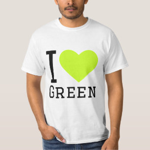 Ik hou van groen t-shirt