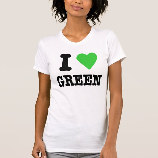 ik hou van groen t-shirt (Voorkant)