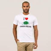 Ik hou van groene bonen t-shirt (Voorkant volledig)