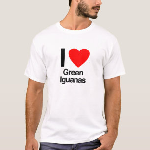 Ik hou van groene leguanen t-shirt