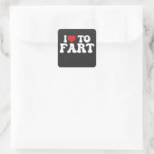 Ik Hou Van Groovy Winden Laten Vierkante Sticker (Tas)