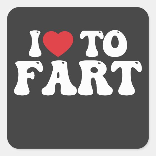 Ik Hou Van Groovy Winden Laten Vierkante Sticker (Voorkant)
