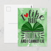 Ik hou van grote boeken briefkaart (Voorkant / Achterkant)