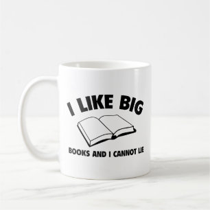 Ik hou van grote boeken en ik kan geen koffie-Mok  Koffiemok