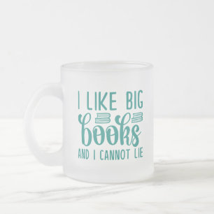 Ik hou van grote boeken en ik kan niet liegen matglas koffiemok