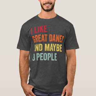 Ik hou van grote Denen misschien 3 mensen T-shirt