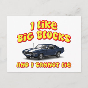 Ik hou van grote klokken en ik kan niet van Chevy  Briefkaart