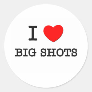 Ik hou van grote shots ronde sticker