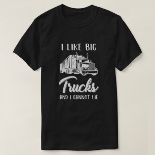 Ik hou van grote vrachtwagens en ik kan geen truck t-shirt