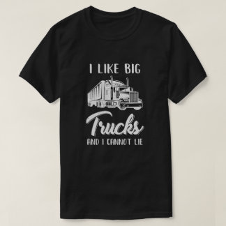 Ik hou van grote vrachtwagens en ik kan geen truck t-shirt
