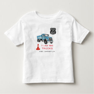 Ik hou van grote vrachtwagens, ik kan niet liegen  kinder shirts