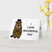 Ik hou van Groundhog Day Kaart (Gele Bloem)