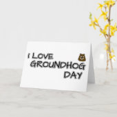 Ik hou van Groundhog Day Kaart (Gele Bloem)