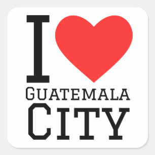 Ik hou van Guatemala City Vierkante Sticker