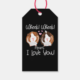 Ik hou van Guinee Pig Cavy Roddent Cadeaulabel