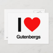 ik hou van gutenbergs briefkaart (Voorkant / Achterkant)