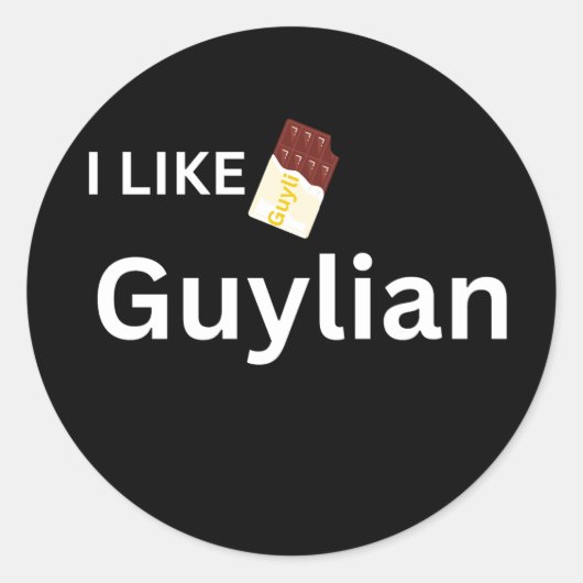 Ik hou van Guylian Ronde Sticker (Voorkant)