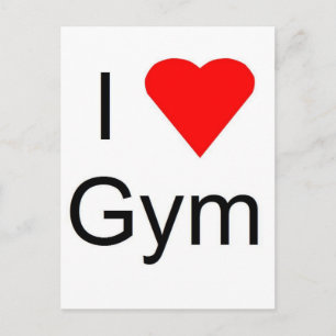 Ik hou van gym briefkaart