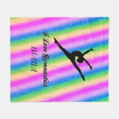 IK HOU VAN GYMNASTICS FLEECE BLANKET! (Voorkant (Horizontaal))
