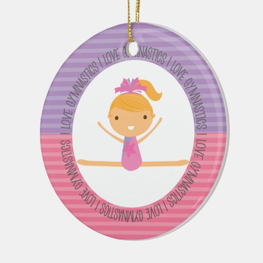 Ik hou van GYMNASTICS kerstversiering Keramisch Ornament (Links)