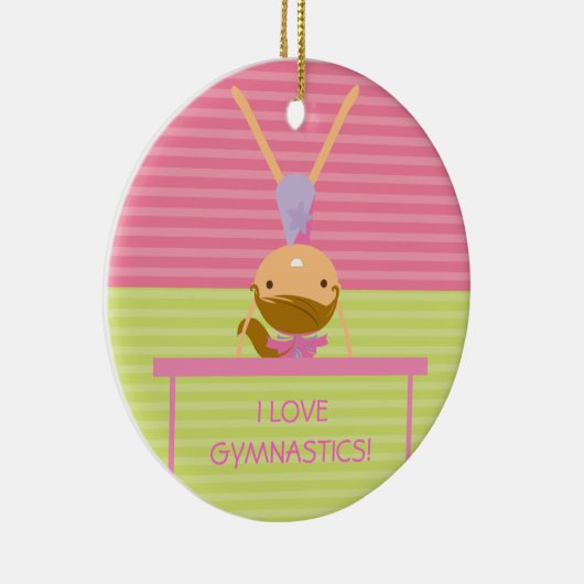 Ik hou van GYMNASTICS kerstversiering Keramisch Ornament (Rechts)
