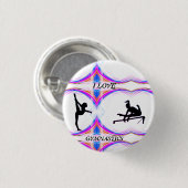 Ik hou van gymnastiek Button (Voorkant /achterkant)