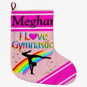 IK HOU VAN GYMNASTIEK GEPERSONALISEERDE KERSTKOUS GROTE KERSTSOK (Voorkant)