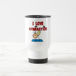 Ik hou van gymnastiek T-shirts en cadeaus Reisbeker