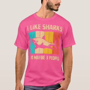 Ik hou van haaien en misschien 3 mensen die marien t-shirt