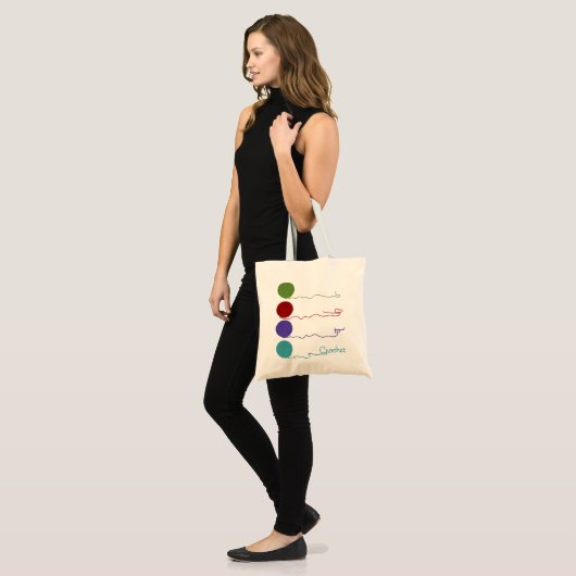 Ik hou van haakzakken tote bag (Voorkant (model))