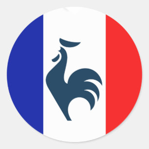 Ik hou van haan vlag Frankrijk Ronde Sticker