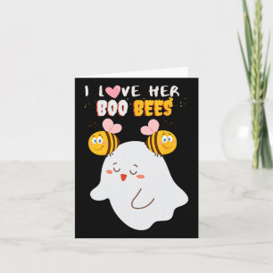 Ik hou van haar boek bijen grappig Halloween paar Kaart