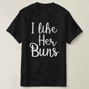 Ik hou van haar broodjes grappig paar t-shirt