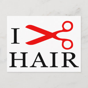 Ik hou van haar, ik knip haar, ik hou van Barbers, Briefkaart