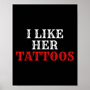 Ik hou van haar Tattoos paar inkt Tattoo liefhebbe Poster
