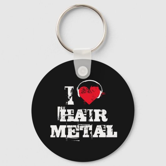 Ik hou van haarmetaal sleutelhanger (Voorkant)