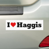 Ik hou van Haggis Bumpersticker (Op auto)