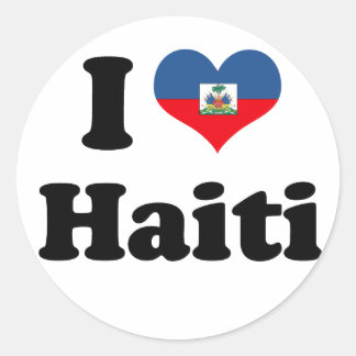 Ik hou van HAITI 2 Ronde Sticker