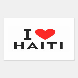 Ik hou van Haïti, net als het systeem voor hartrei Rechthoekige Sticker