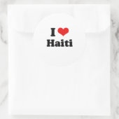 Ik hou van HAITI Ronde Sticker (Tas)