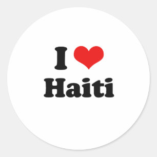 Ik hou van HAITI Ronde Sticker